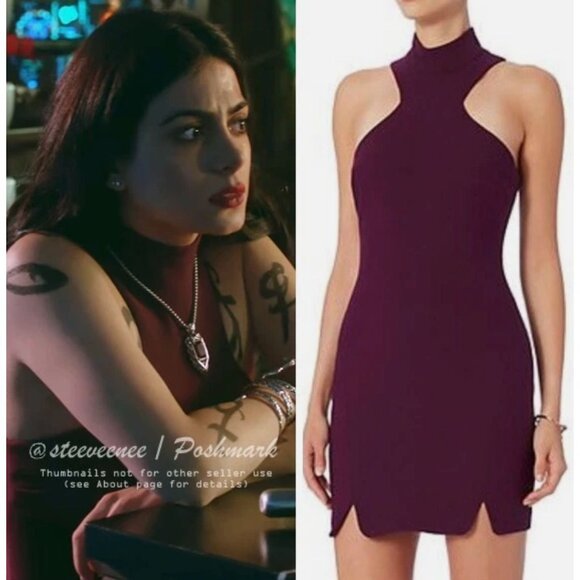 Cinq à Sept Jax Purple Cutout Dress ASO Isabelle Lightwood Shadowhunters Size 0 - Picture 1 of 8
